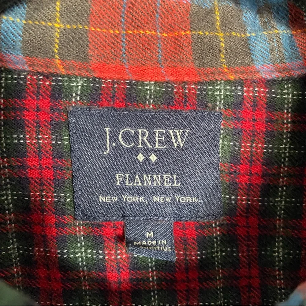 J. Crew - Multicolor Plaid Panel Flannel Shirt - Men’s Medium